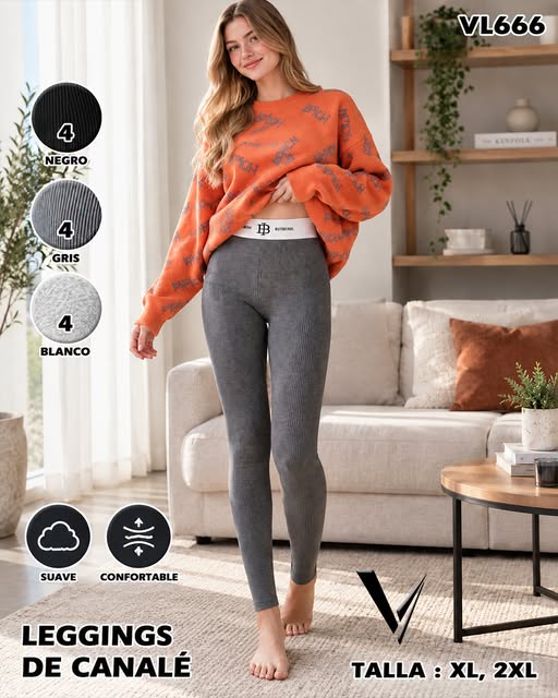 VL666 - Leggings de Canal para Dama