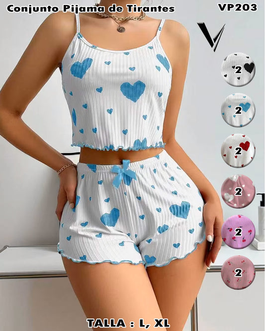 VP203 - Conjunto Pijama de Tirantes