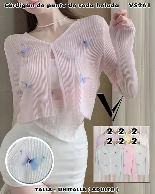 VS261 - Cárdigan de punto de seda fría