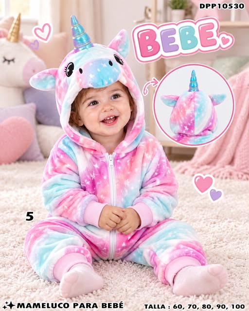 DPP10530 - Mameluco de Unicornio para Bebé