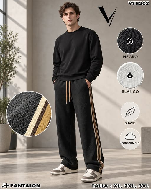 VSH202 - Pantalón Deportivo Texturizado para Caballero