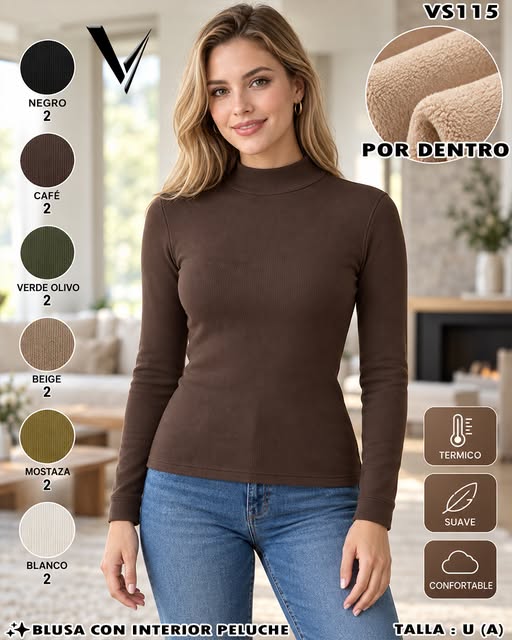 VS115 - Blusa Térmica con Interior de Peluche