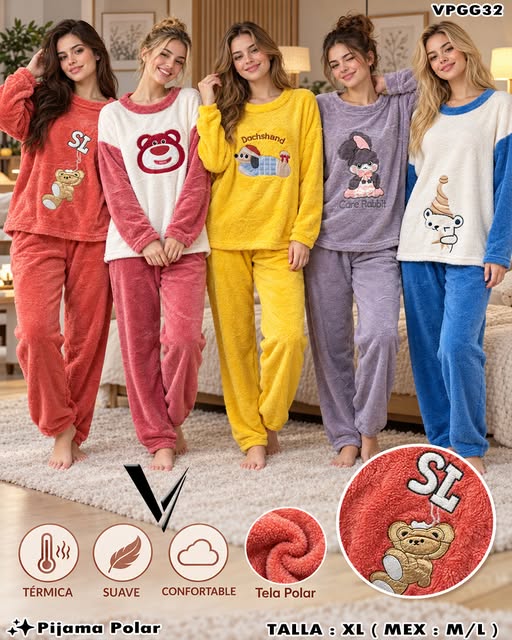 VPGG32 - Pijama Polar con Diseños Surtidos