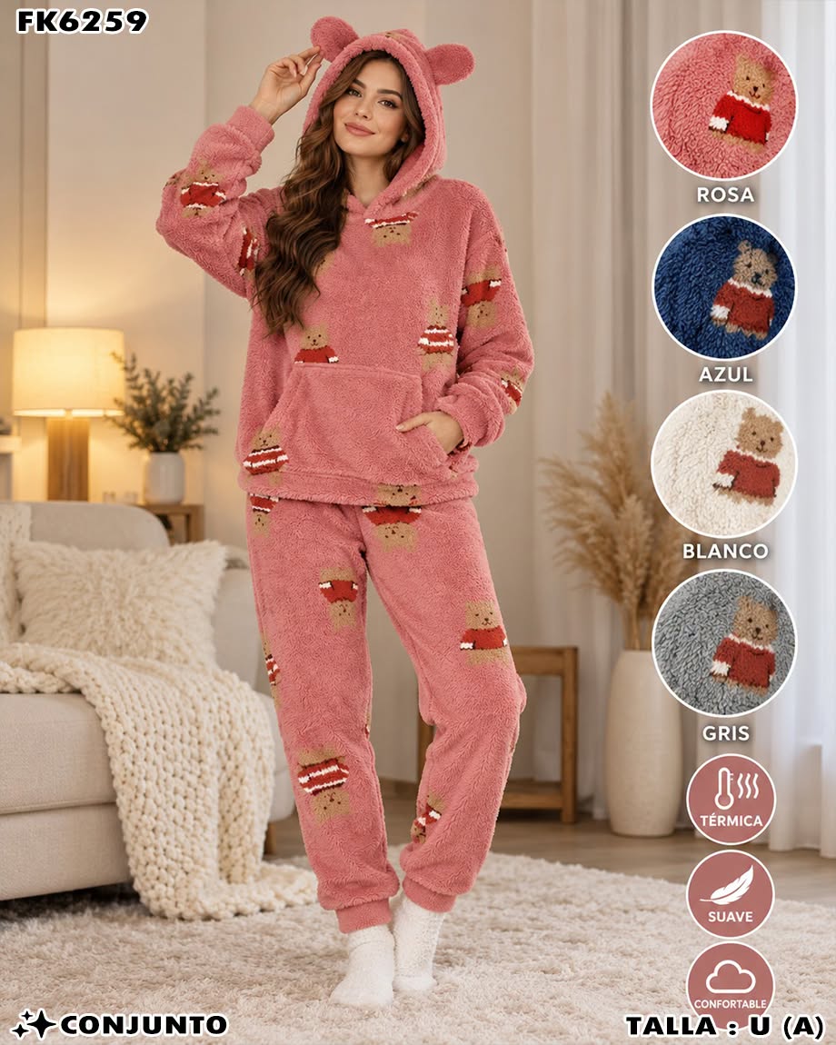 FK6259 - Conjunto Térmico de Peluche con Ositos