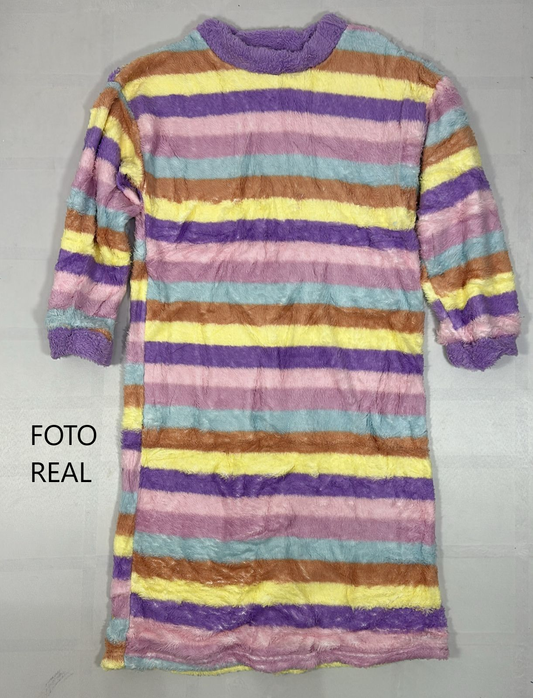 TK11 – Pijama Polar (Vestido Rayado)