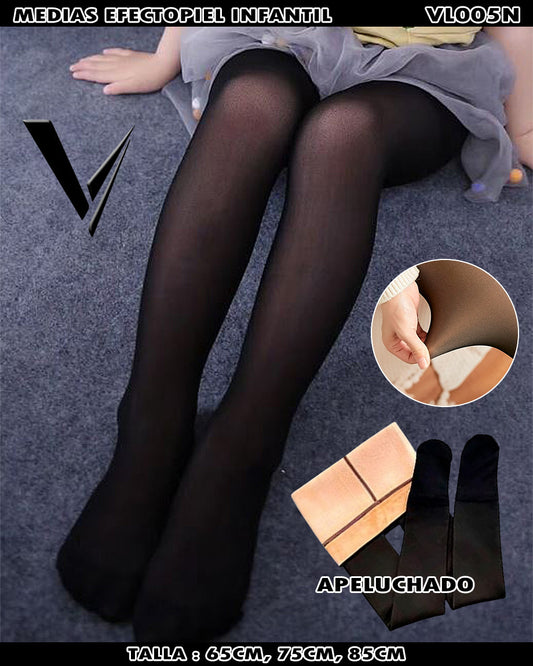 VL005N - LEGGINGS EFECTOPIEL APELUCHADO INFANTIL
