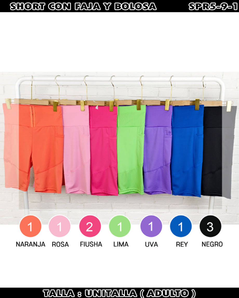 SPR5-9 - Short con faja y bolsa