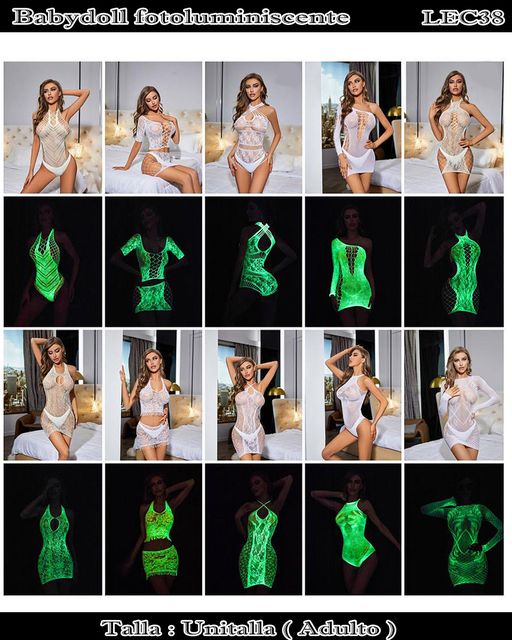 LEC38 - Babydoll fotoluminiscente