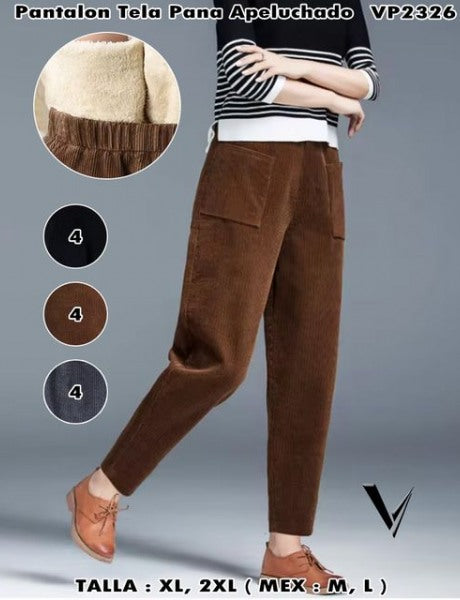 VP2326 - Pantalón Tela Pana Apeluchado