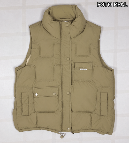 MJ5593 - Chaleco Acolchado con Bolsillos para Dama
