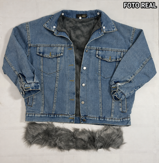 VCH500 - Chamarra de Mezclilla con Peluche para Dama