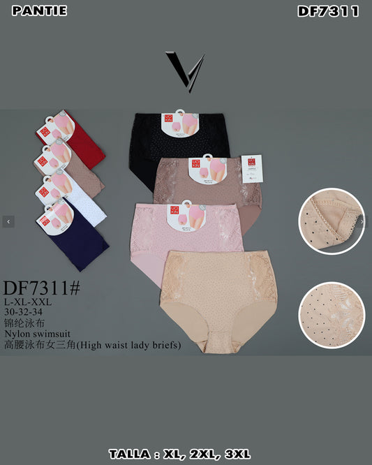 DF7311 - Pantie de encaje con cintura alta