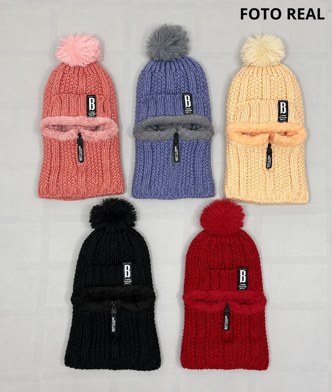 VH009 - Gorro con Bufanda Afelpada