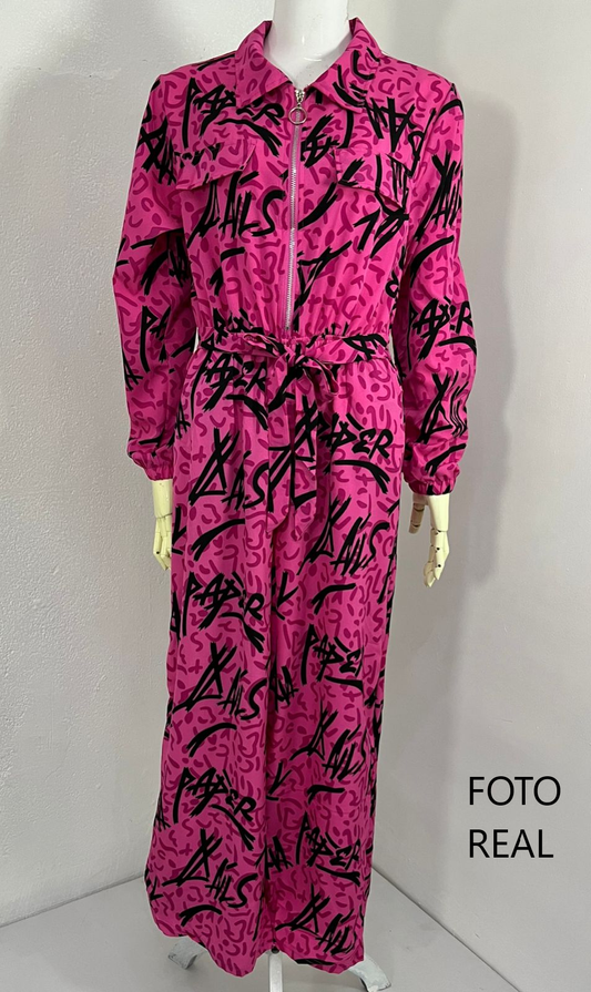 JPS2 - Palazzo estampado urbano con cinturón