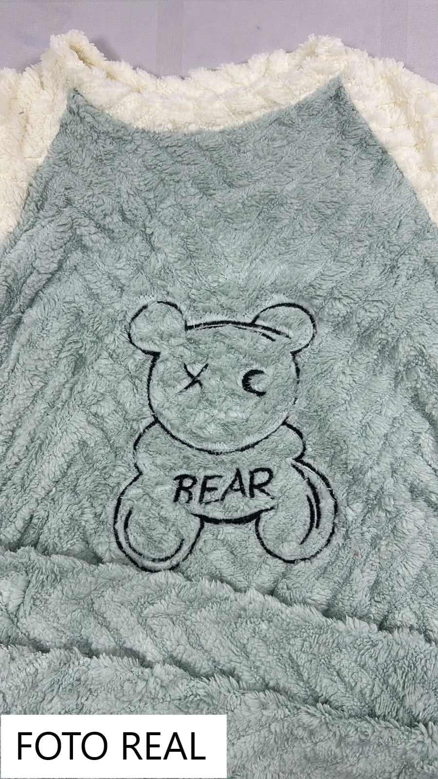 KPJ404 - Pijama Polar de Dos Piezas con Osito para Niña