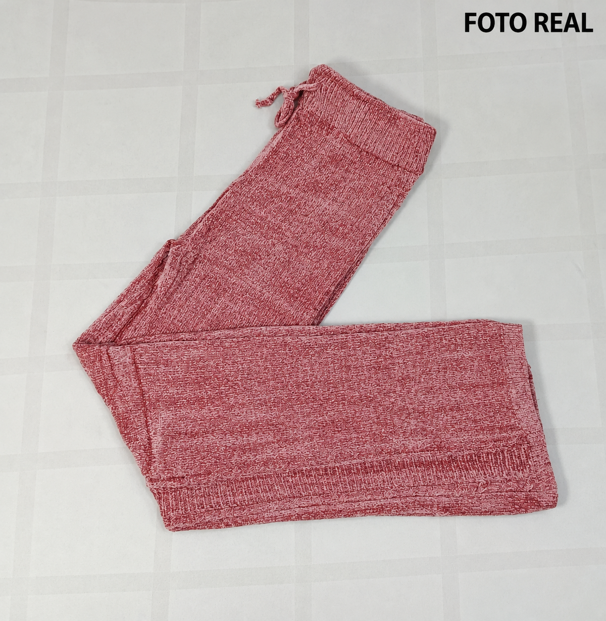 JL34250 - Conjunto de Suéter de Dama Tejido con Diseño en Relieve y Pantalón de Pierna Ancha