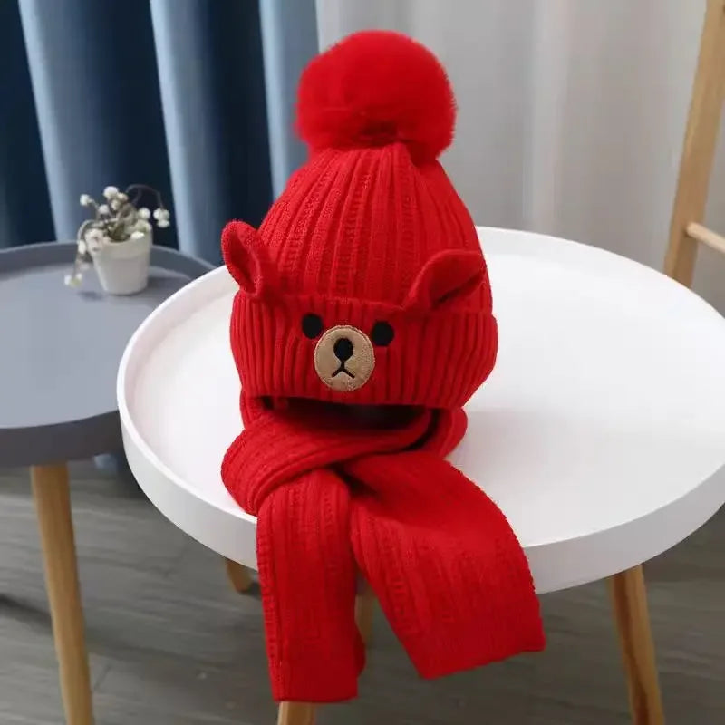 VHK253 - Gorro con Pompón Infantil Osito