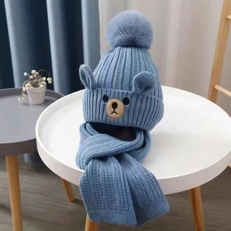VHK253 - Gorro con Pompón Infantil Osito