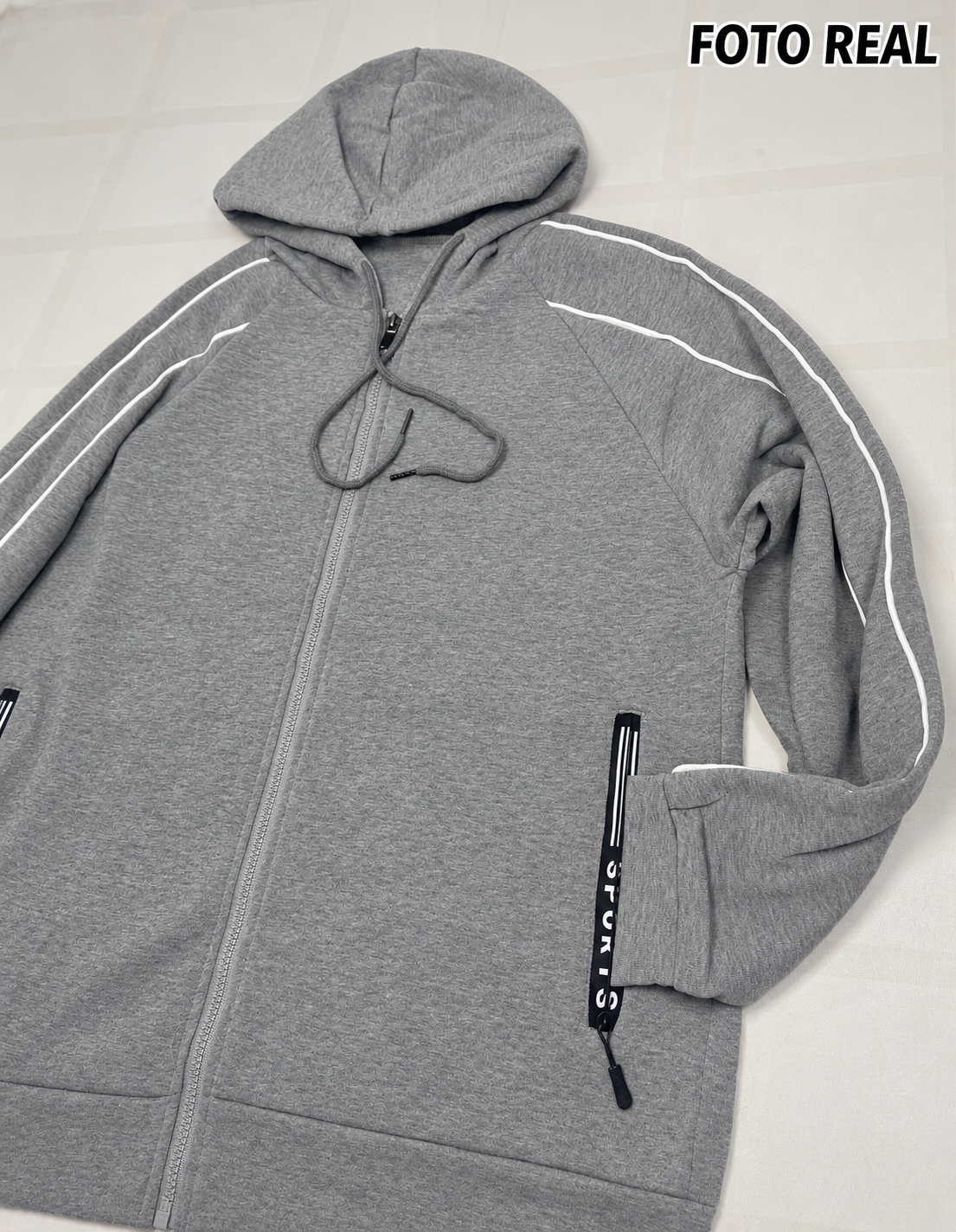 HCX52R - Chamarra Térmica de Caballero con Franjas Deportivas