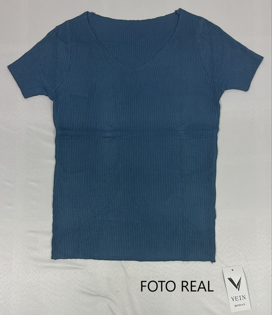 VB105 - Blusa básica acanalada