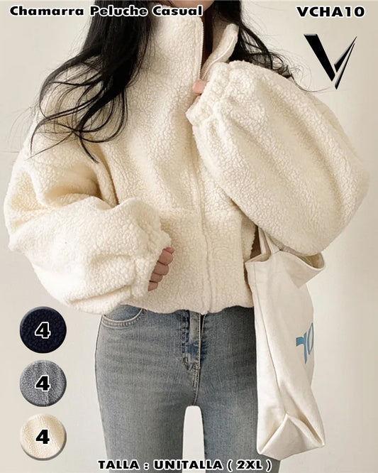 VCHA10 - Chamarra Peluche Casual
