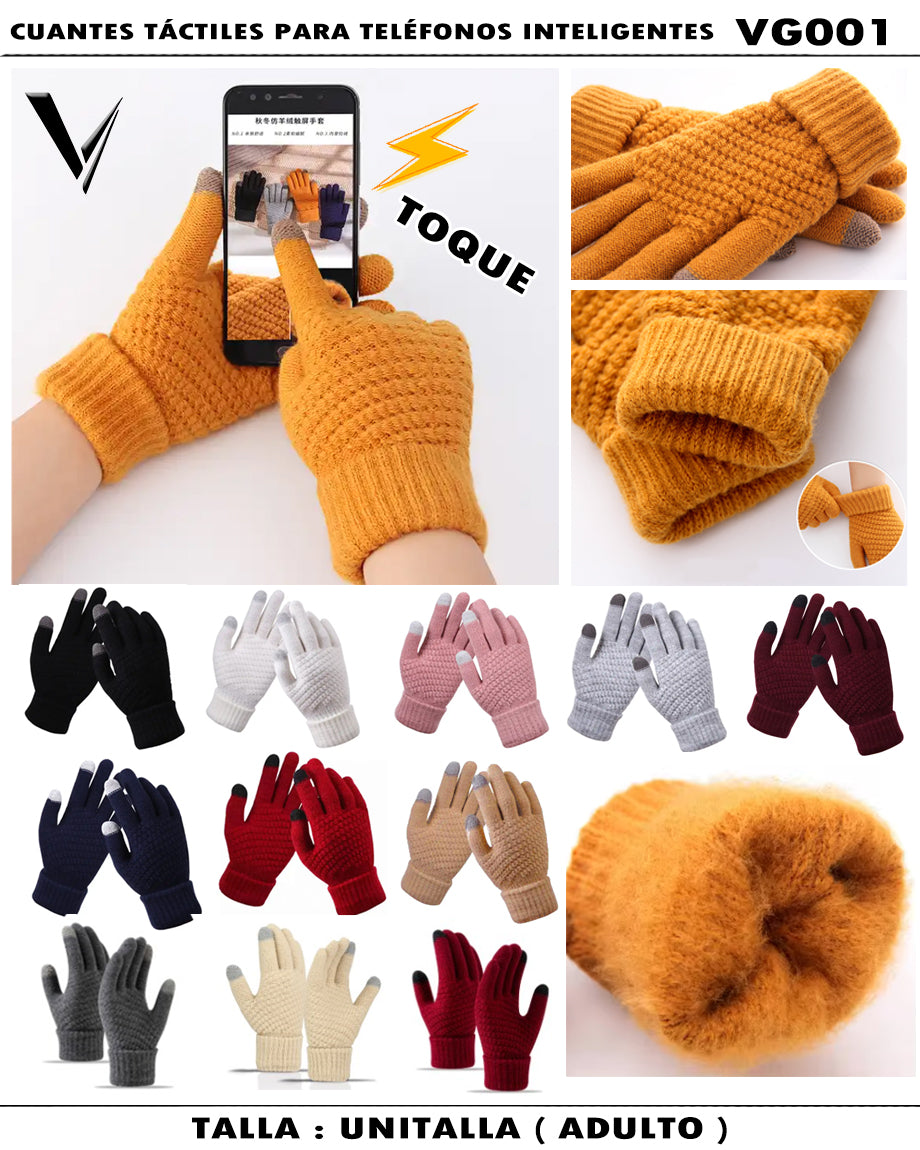 VG001 - Guantes táctiles para teléfonos inteligentes