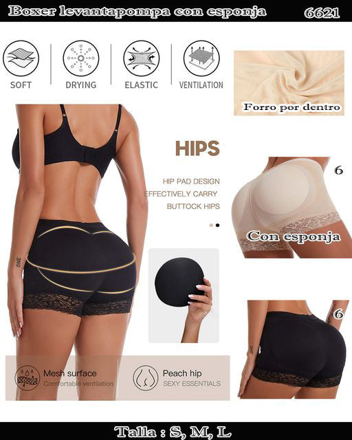 6621 - Boxer levantapompa con esponja