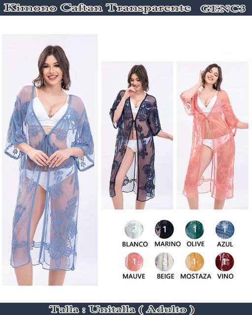 GENC3, GENC4 - Kimono Caftan Transparente