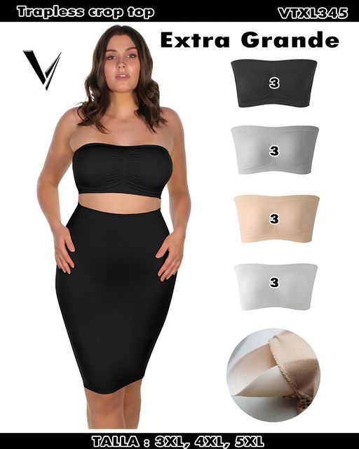 VTXL345 - Trapless crop top Extra Grande