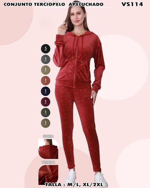 VS114 - Conjunto Terciopelo Acolchonado