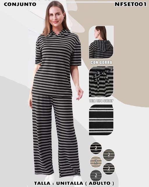 NFSET001 - Conjunto cómodo a rayas