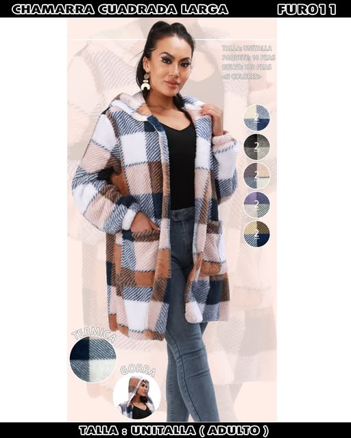 FUR011 - Capa cuadrada larga