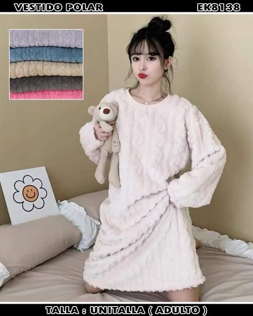 EK8138 - Vestido Pijama Polar