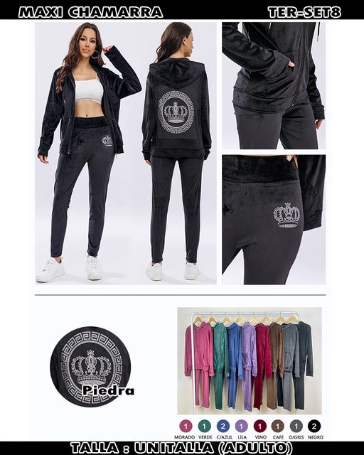 TER-SET8 - Conjunto Terciopelo con piedra