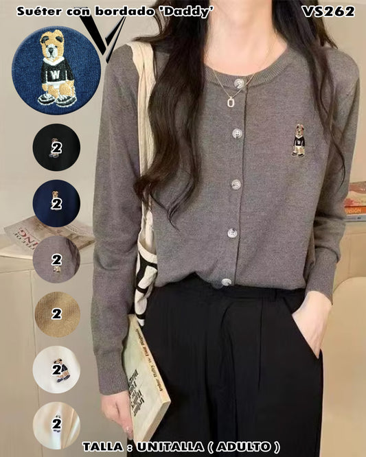 VS262 - Suèter con bordado Daddy