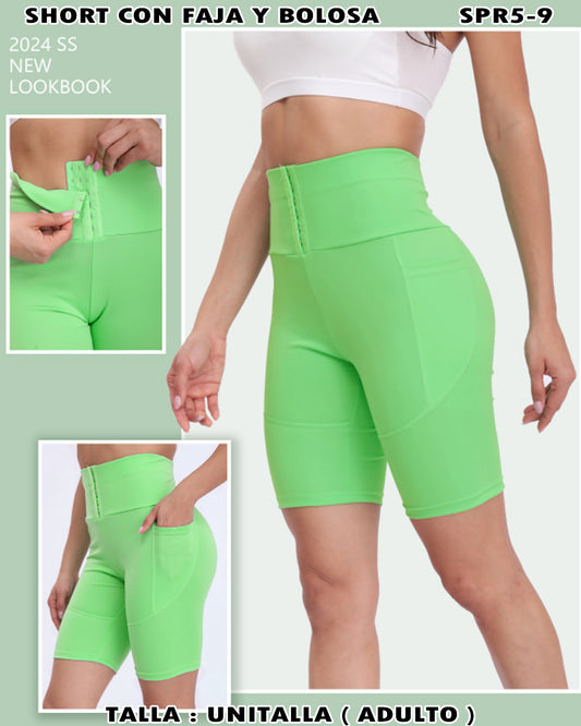 SPR5-9  - Short con faja y bolsa