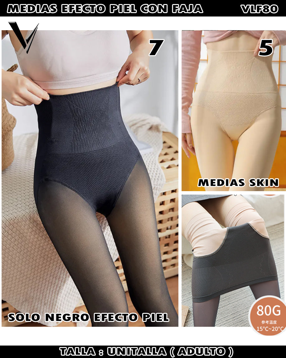 VLF80 - MEDIAS EFECTO PIEL CON FAJA