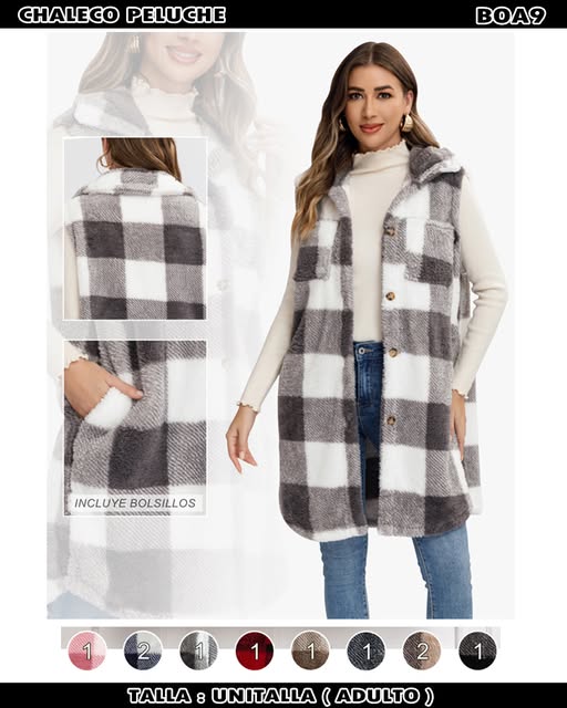 BOA9 - Chaleco Cadrado Largo