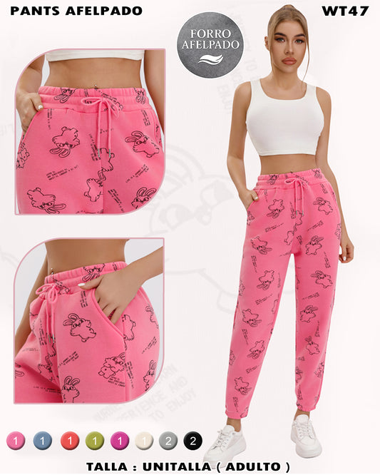 WT47 - Pants Afelpado con Estampado