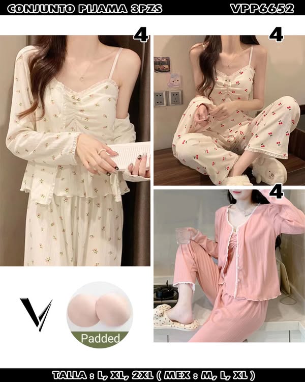 VPP6652 - Conjunto Pijama 3PZS