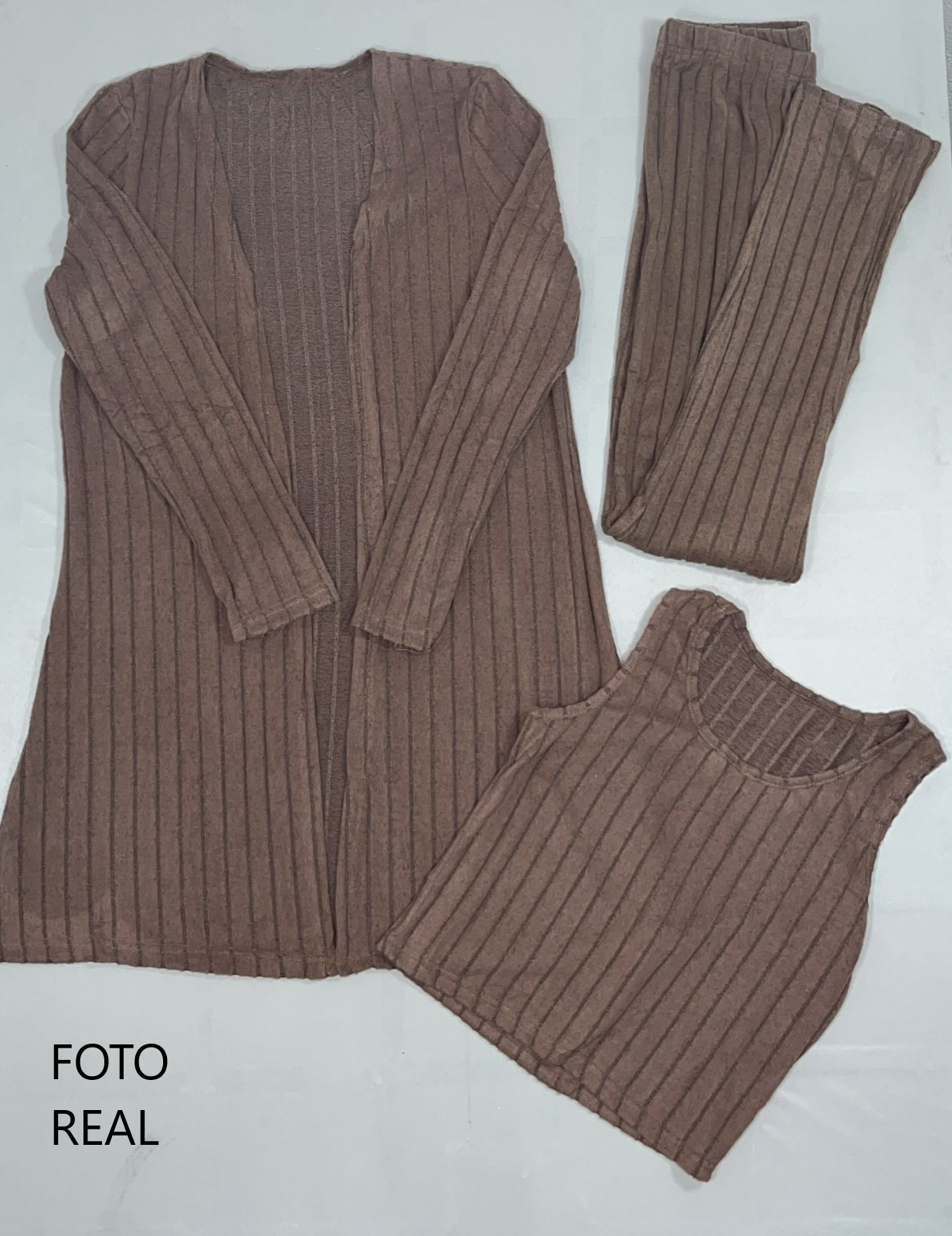 RPW021 - Conjunto 3 Piezas Tejido Acanalado