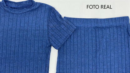 RWS001 - Set Casual de falda y top de tejido suave