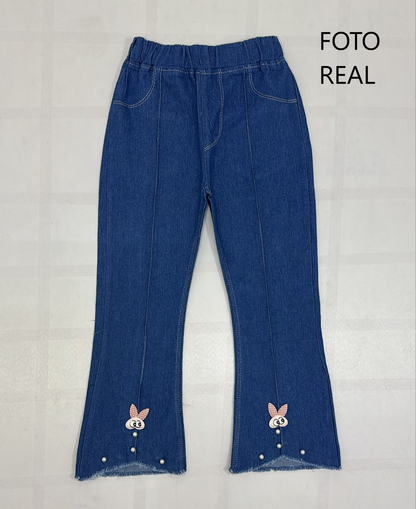 VLEG152 - Mezclilla Infantil con Moño Decorativo