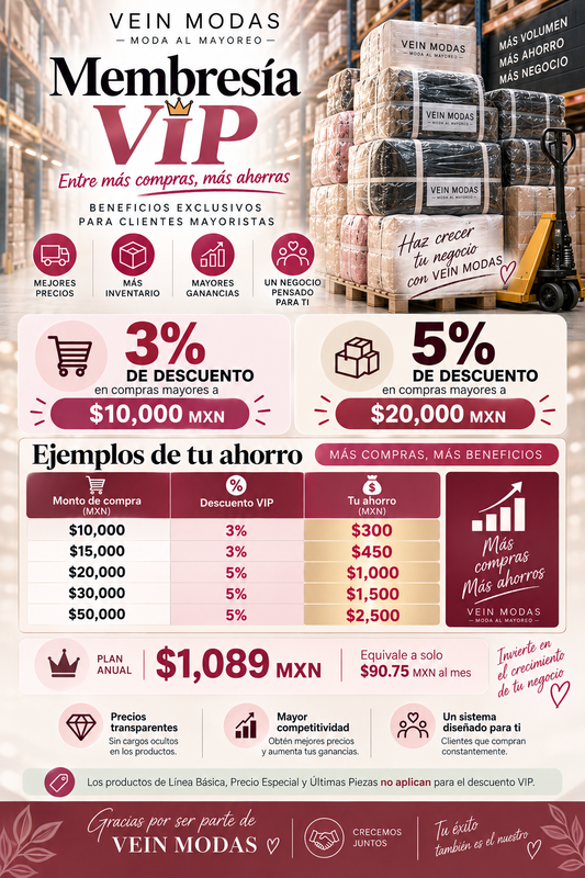 💎 Membresía VIP VEIN MODAS