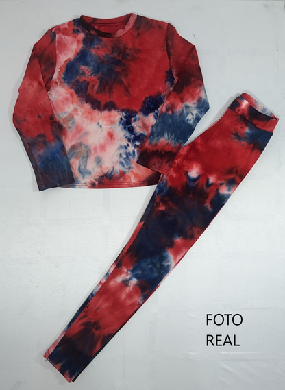 SET1905 - Conjunto fitness tie dye llamativo