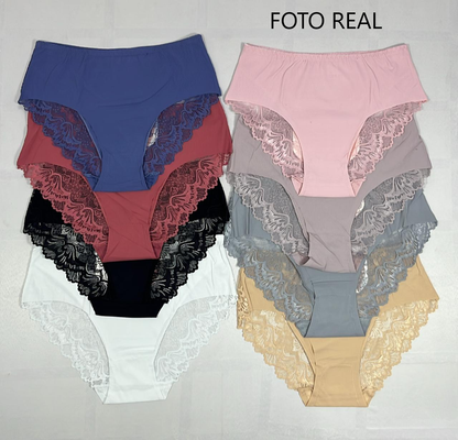 A4375 - Pantie plus size con encaje