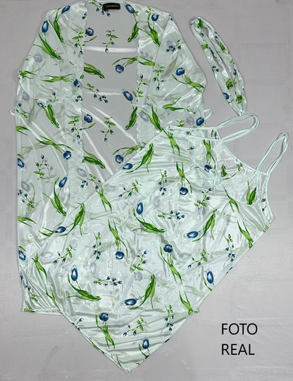 VP502 – Kimono con Vestido Floral