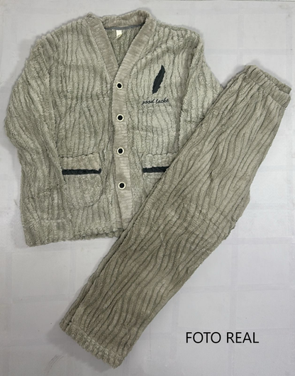 AT402 - Conjunto Pijama Polar para Hombre