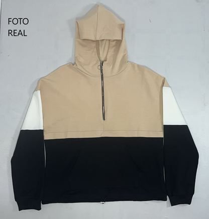 SUD1016 - Sudadera Tricolor con Cierre (OFERTA)