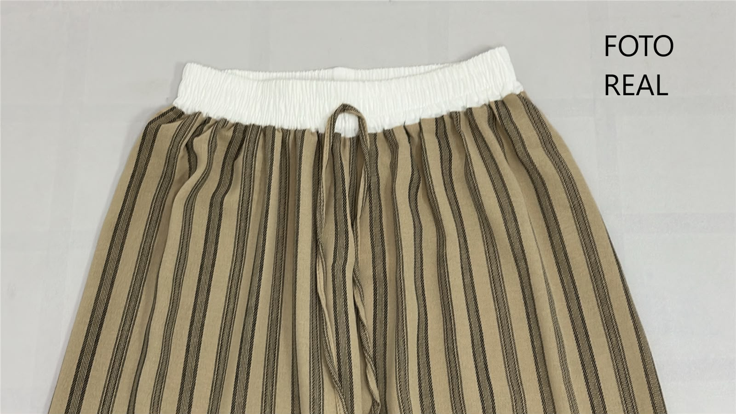 PLZ166 - Pantalón Palazzo Rayado Dama